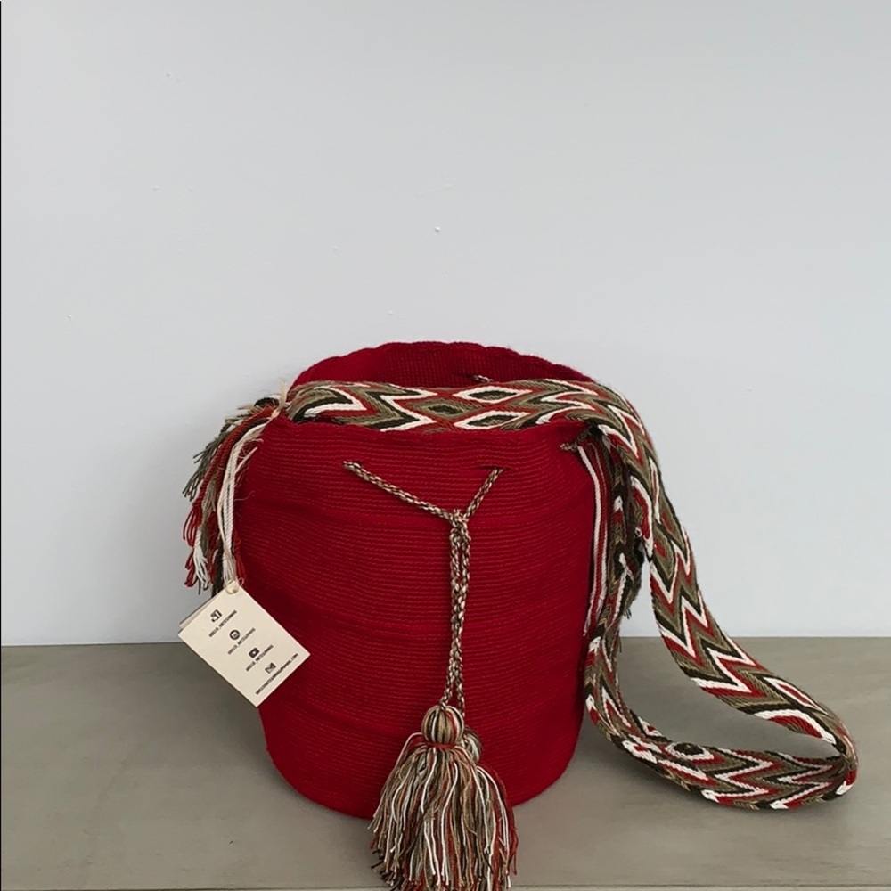 Wayuu Tribe crossbody bag red